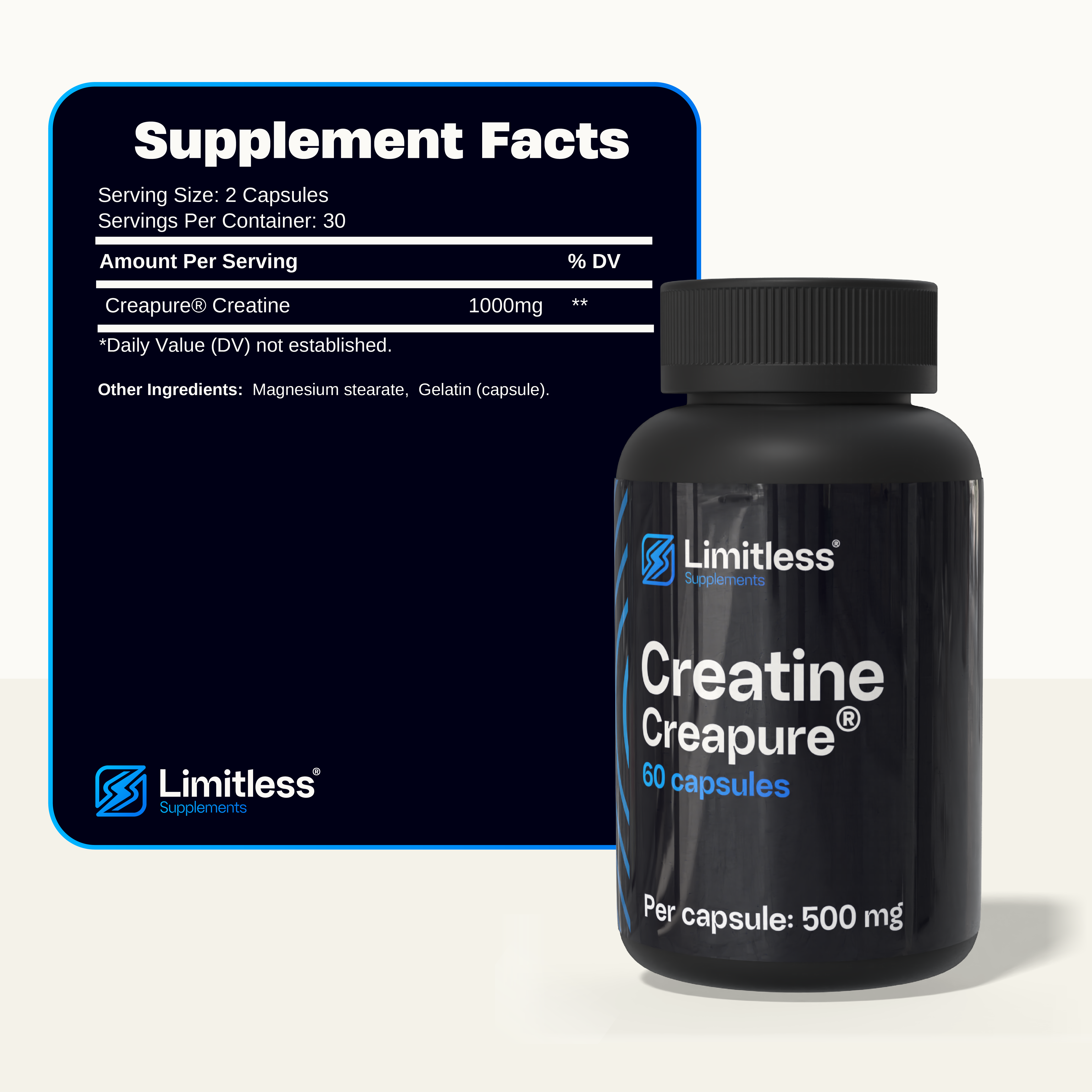 Creatine (creapure®) 500mg – 60 Capsules