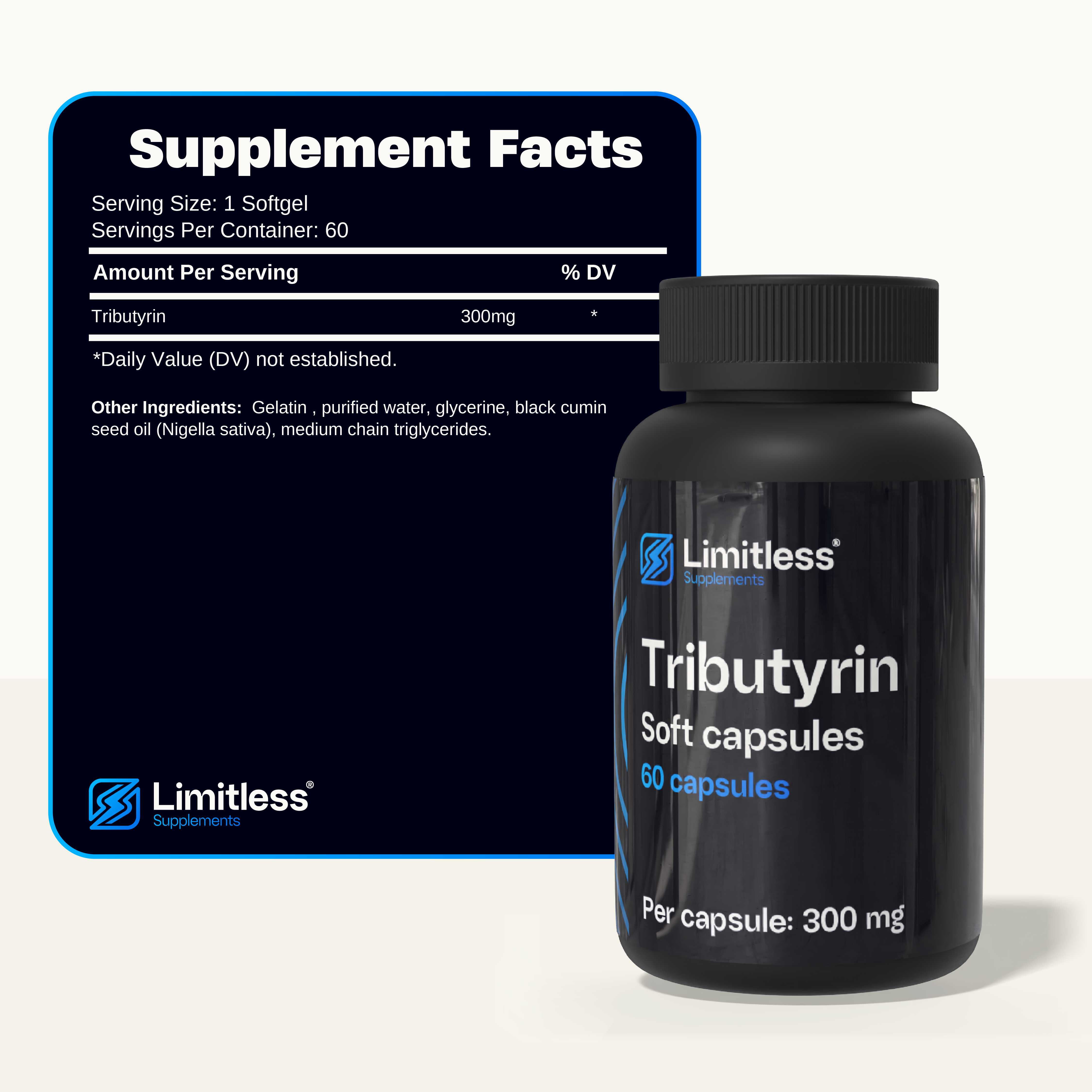 Tributyrin 300 mg – 60 Capsules