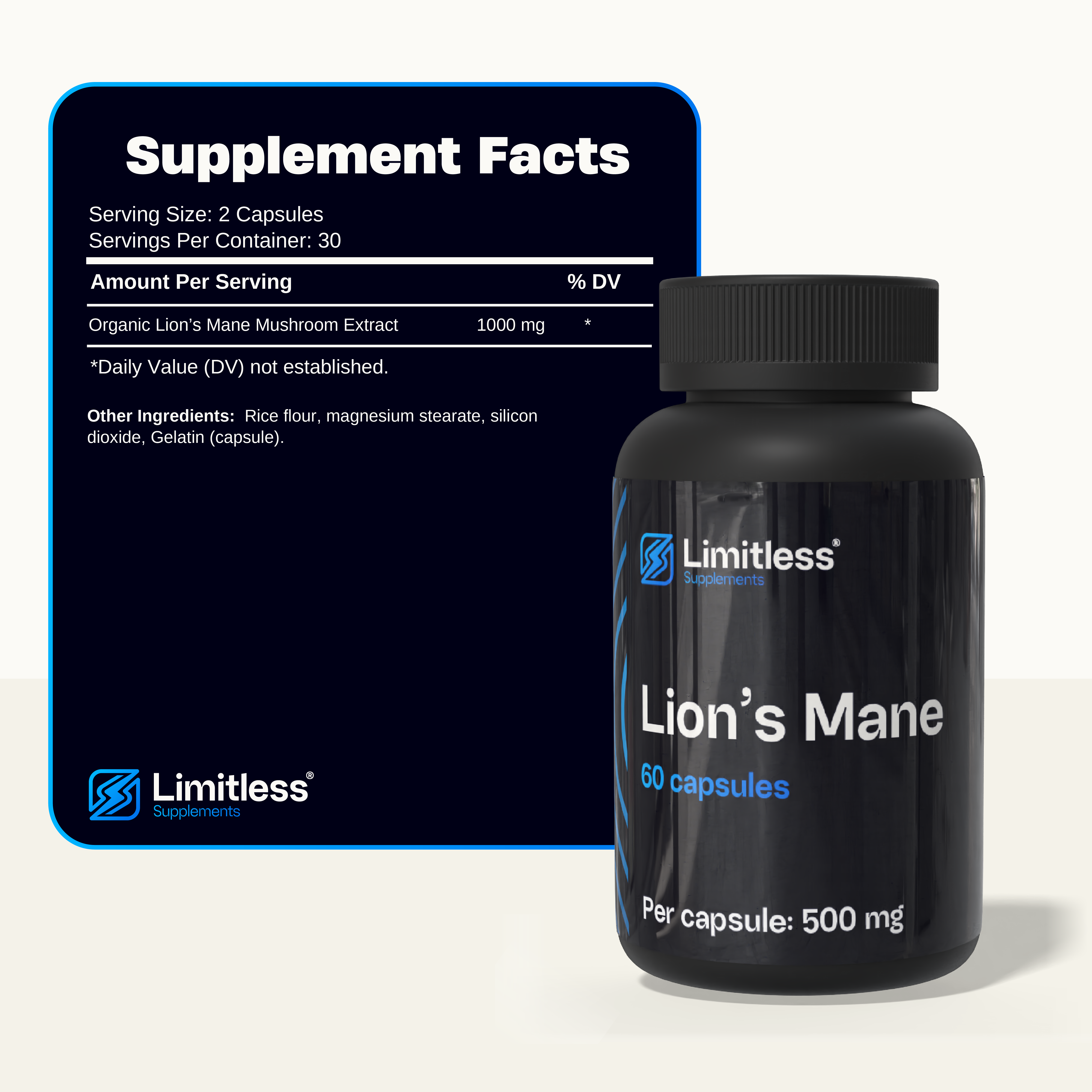 Lion's  Mane 500 mg – 60 Capsules
