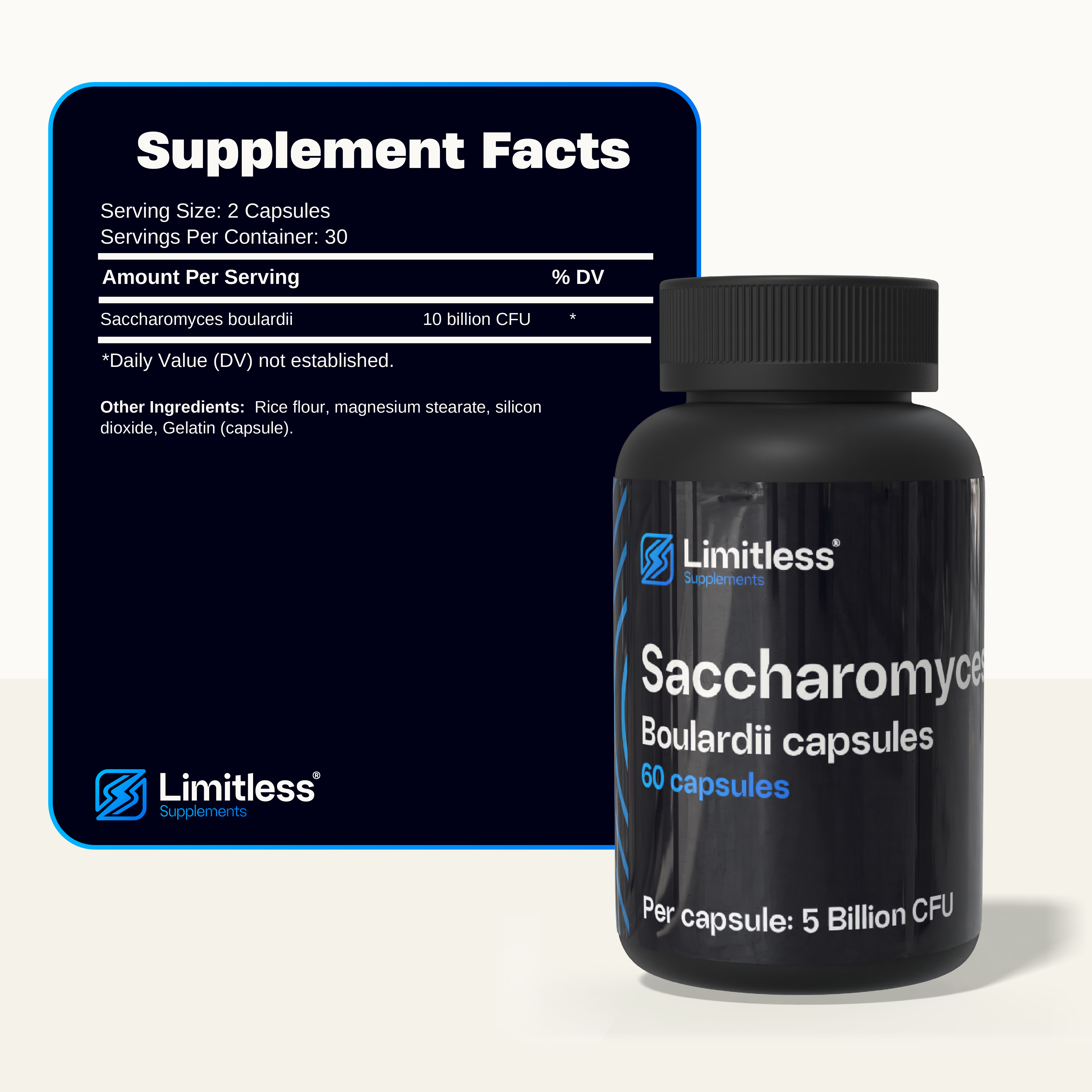 Saccharomyces boulardii 5 Billion CFU – 60 Capsules