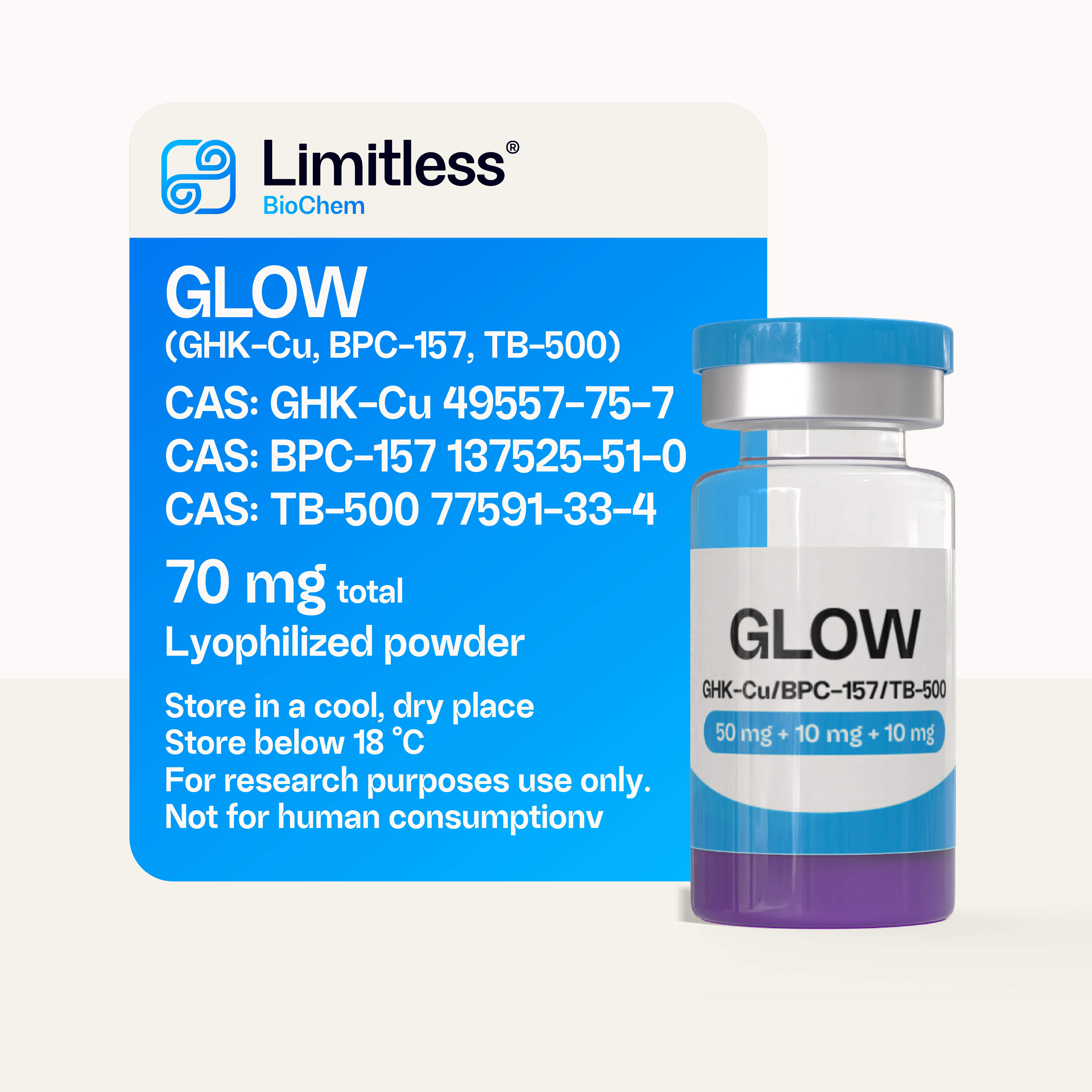 glow-blend-ghk-cu-bpc-157-tb-500-70mg-lyophilized-peptide-powder-glass-vial.